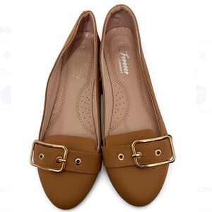 Forever Comfort ballet tan flats